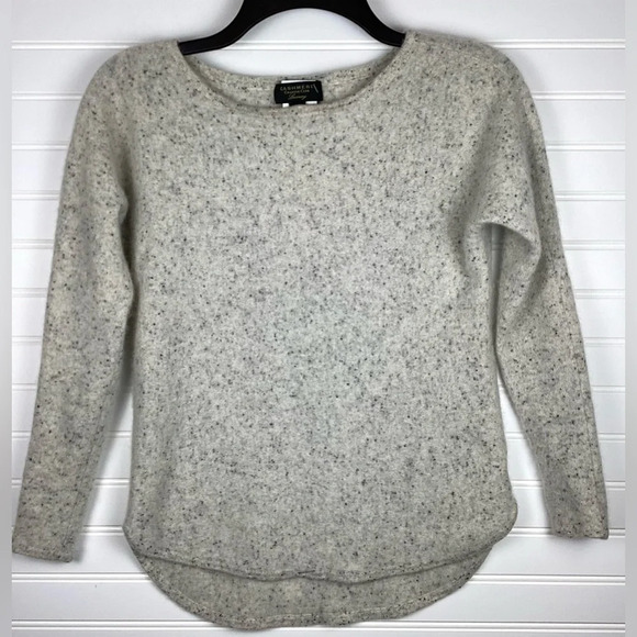 Charter Club 100% Cashmere Sweater Oatmeal Speckled X-Small Round Hem - Picture 10 of 10